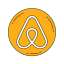 aribnb, logo, network, orange 