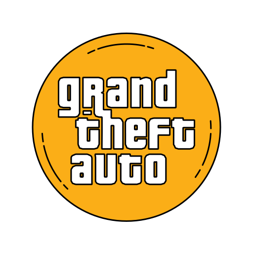 Game, gaming, grandtheftauto, gta, logo, orange icon - Free download