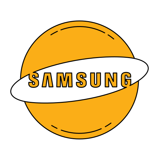 Logo, mobile, orange, samsung, smartphone icon - Free download