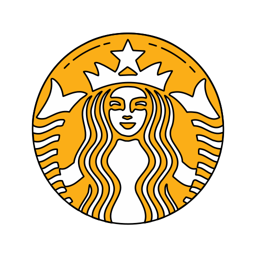 Caffè, coffee, logo, orange, starbucks icon - Free download