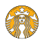 caffè, coffee, logo, orange, starbucks 