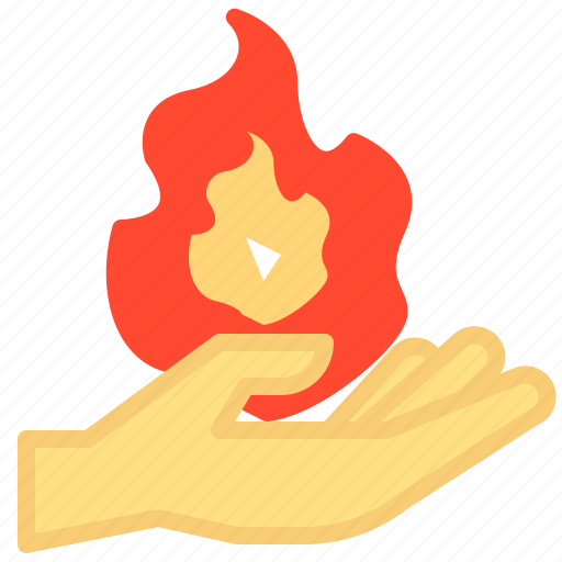 Fire, hand, holding, mage, magic, summon icon - Download on Iconfinder