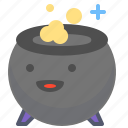 boil, food, pot, witch