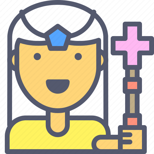Character, enchantress, heal, healer, priestess icon - Download on Iconfinder