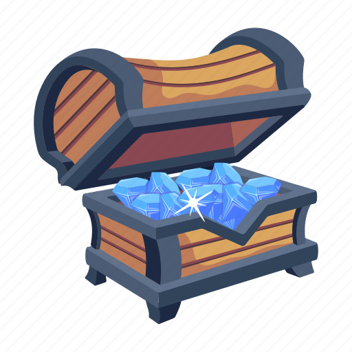 Treasure box, diamond treasure, treasure chest, treasure, diamond chest icon - Download on Iconfinder