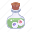 eye potion, elixir bottle, eyeball bottle, halloween potion, potion flask 