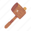 wooden hammer, wooden mallet, gavel, war weapon, ancient hammer 