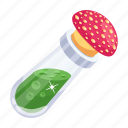 mushroom, tube, liquid, potion, bottle, elixir, fantasy