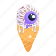 eye gelato, eyeball gelato, ice cream, halloween cone, ice cone 