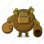 golem, giant, medieval, people, cannon, rock, character, monster, fantasy, game, person, avatar, dangerous, stone, mascot 