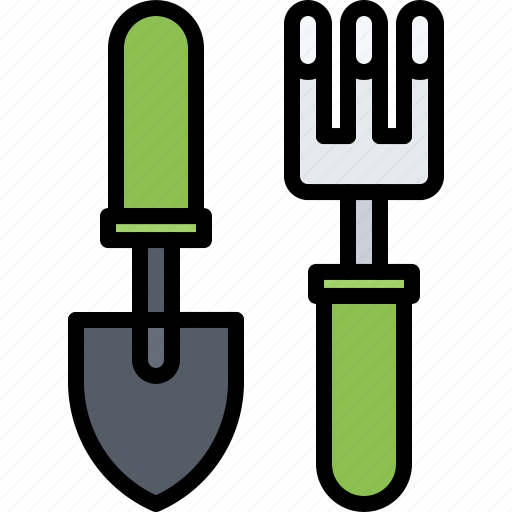 Farm, farmer, garden, gardener, hoe, rake, shovel icon - Download on Iconfinder
