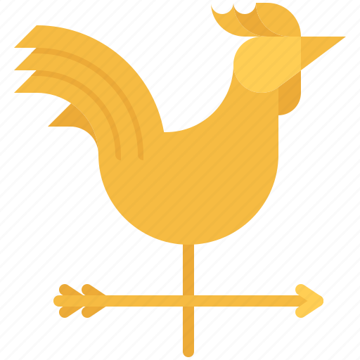 Farm, farmer, garden, gardener, rooster, vane, weather icon - Download on Iconfinder