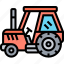 tractor, machinery, vehicle, farmland, agricultural 