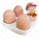 egg, tray, 2 