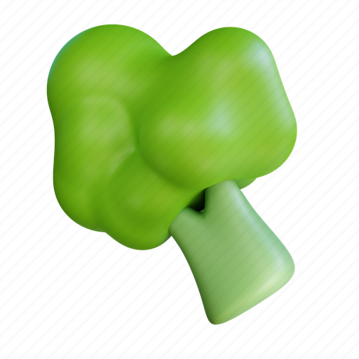 Broccoli, healthy, vegetarian, diet, cabbage, food, vegetable 3D illustration - Download on Iconfinder