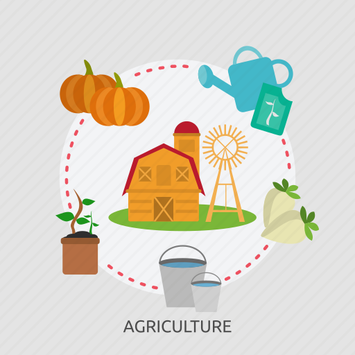 Agriculture, bucket, farm house, onion, pumpkin, sprout, windmill icon - Download on Iconfinder