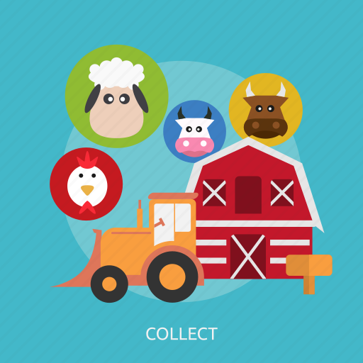 Cage, cattle, chicken, collect, cow, sheep, tractor icon - Download on Iconfinder