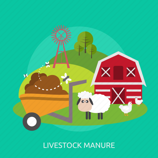 Agriculture, chicken, fertilizer, livestock manure, sheep, tree, windmill icon - Download on Iconfinder
