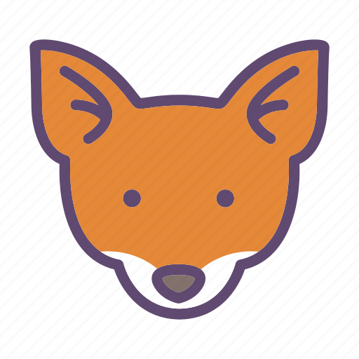 Animal, farm, fox, head icon - Download on Iconfinder