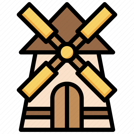Mill, windmill, gardening, farm, farming, agriculture, wind icon - Download on Iconfinder