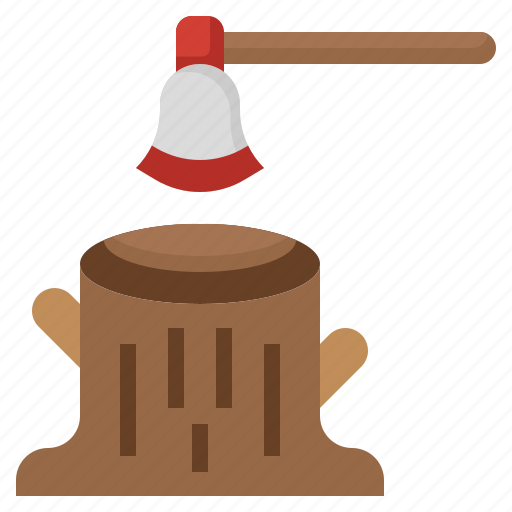 Axe, and, wood, farming, gardening, construction, tools icon - Download on Iconfinder