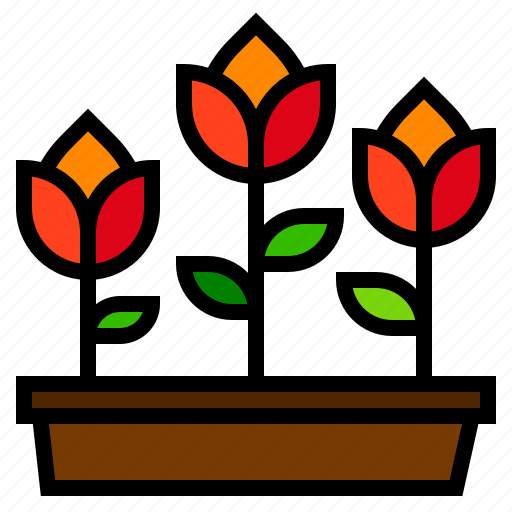 Flowers, pot, rose icon - Download on Iconfinder