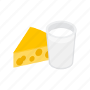cheese, dairy, food, healthy, isometric, milk, product