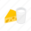 cheese, dairy, food, healthy, isometric, milk, product 