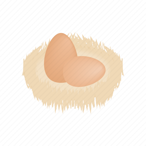Brown, chicken, egg, food, ingredient, isometric, nest icon - Download on Iconfinder