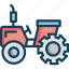 agricultural tractor, tractor, transportation 