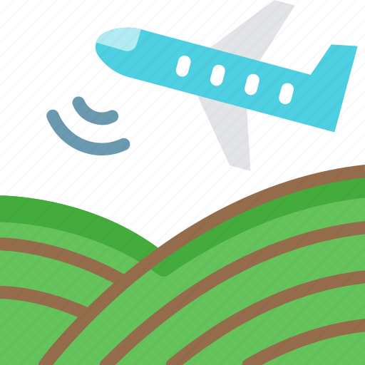 Aerial seeding, agricuture, airplane seeding, farming, seeding from air icon - Download on Iconfinder