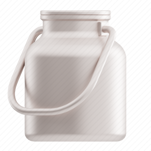 Milk, pail, bottle, food, pot, water, beverage 3D illustration - Download on Iconfinder