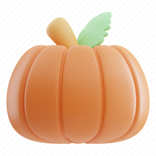 Pumpkin, vegetable, scary, food, horror, fruit, autumn 3D illustration - Download on Iconfinder