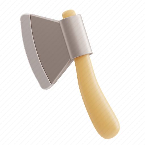Axe, lumberjack, tool, hatchet, construction, camping, weapon 3D illustration - Download on Iconfinder