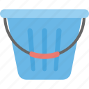 bucket, garden bucket, pail, plastic bucket, water bucket