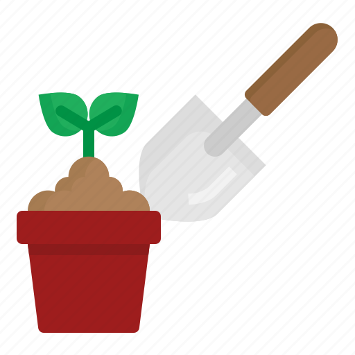 Farm, growth, plant, pot, shovel icon - Download on Iconfinder