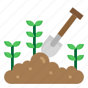 dig, plant, shovel, tool, work