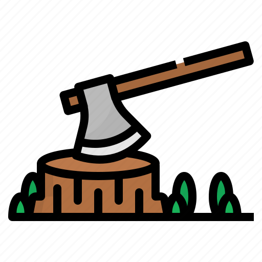 Axe, camping, farm, log, wood icon - Download on Iconfinder