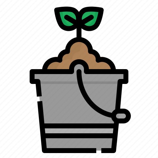 Bucket, farm, glowth, plant, tools icon - Download on Iconfinder