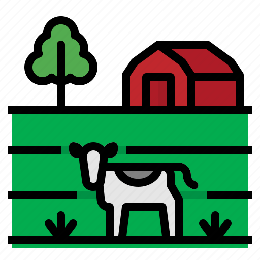 Agriculture, barn, cow, farm, field icon - Download on Iconfinder