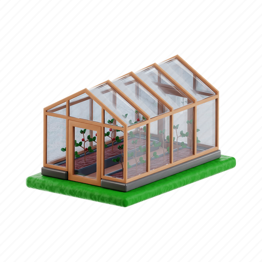 Greenhouse, gardening, farming activity, 3d icon, 3d illustration, farming, agriculture 3D illustration - Download on Iconfinder