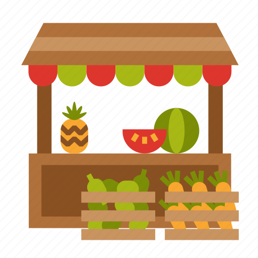 Farmer, market, stall, fruits, booth, shopping, vegetable icon - Download on Iconfinder