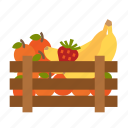 crate, orchard, fruits, box, harvest, farm, agriculture
