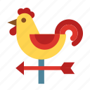 wind, vane, weathercock, rooster, weather, cock, direction