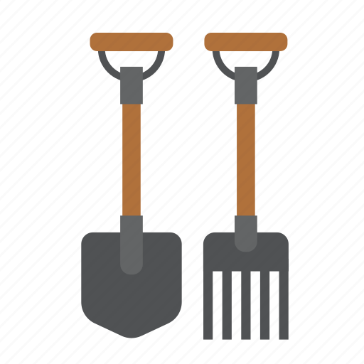 Agriculture, farm, pitchfork, gardening, rake, shovel, tool icon - Download on Iconfinder