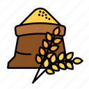 grain, sack, wheat, agriculture, crop, bag, farm, harvest