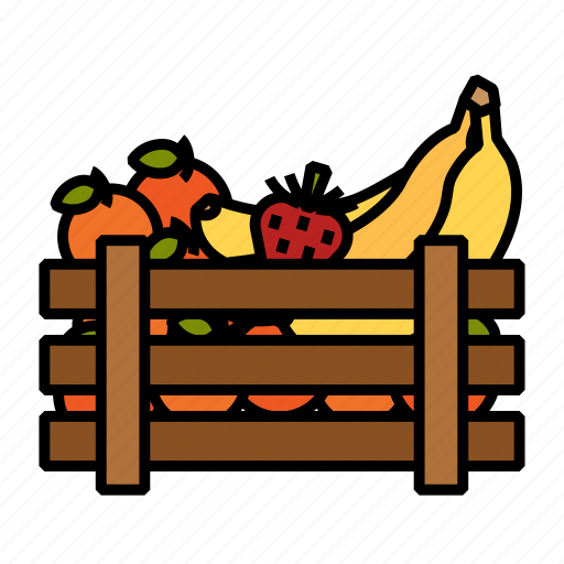 Crate, orchard, fruits, box, harvest, farm, agriculture icon - Download on Iconfinder