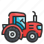 tractor, agriculture, farm, vehicle, transportation 