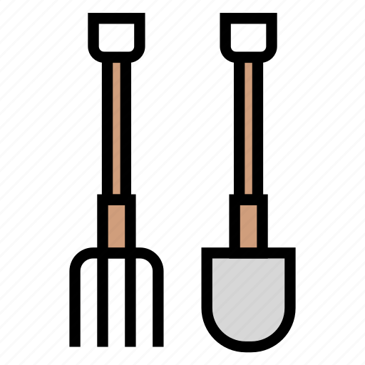 Agriculture, farming, pitchfork, shovel, tools icon - Download on Iconfinder