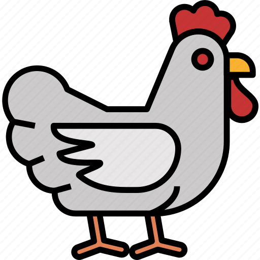 Chicken, farm, rooster, animal, farming, livestock, agriculture icon - Download on Iconfinder